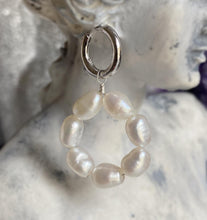 Load image into Gallery viewer, Fresh Water Baroque Pearl Hoop Earrings