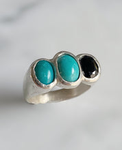 Load image into Gallery viewer, Turquoise &amp; Black Onyx Ring