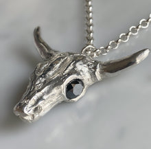 Load image into Gallery viewer, Bull Skull with Black Diamonds