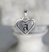 Load image into Gallery viewer, Old English Initial Heart Pendant