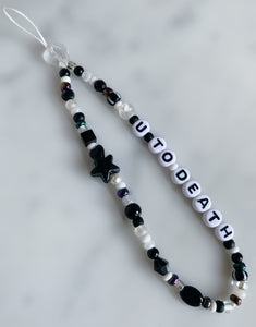 Love You To Death Beaded Phone Charm