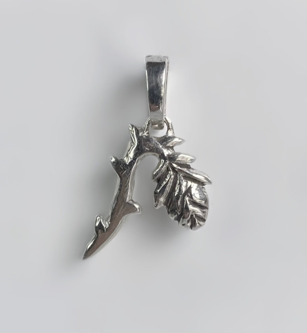 Drooped Dead Rose Charm