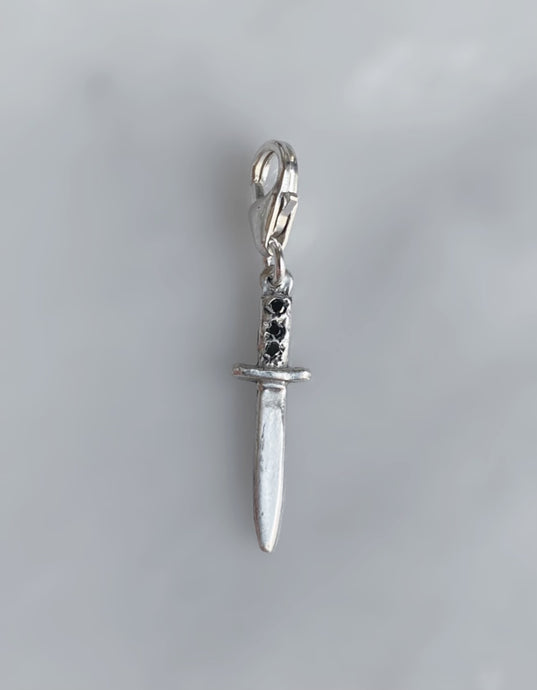 Mini Black Diamond Dagger Charm