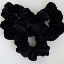 Load image into Gallery viewer, Black Velvet Scrunchie