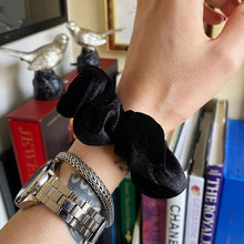 Load image into Gallery viewer, Black Velvet Scrunchie