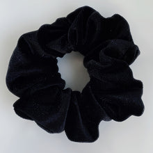 Load image into Gallery viewer, Black Velvet Scrunchie