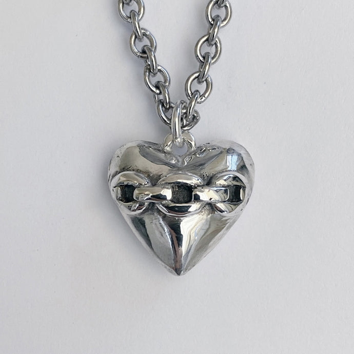 Chained Sacred Heart Necklace