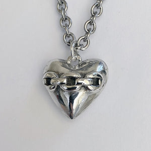 Chained Sacred Heart Necklace