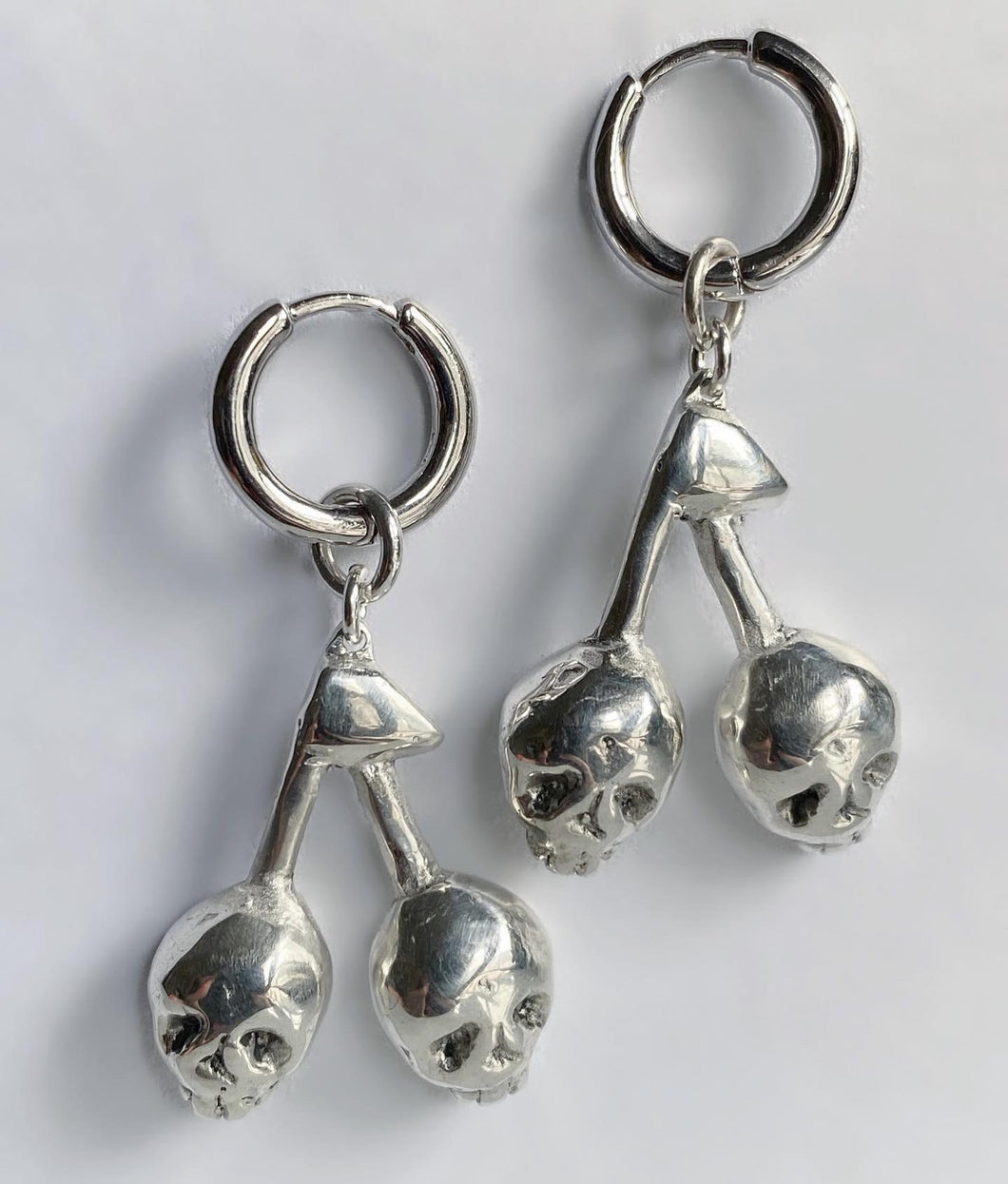 cherry skull earrings