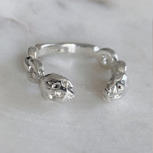 Load image into Gallery viewer, Double Skull Chain Ring