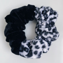 Load image into Gallery viewer, Half &amp; Half White Leopard Scrunchie