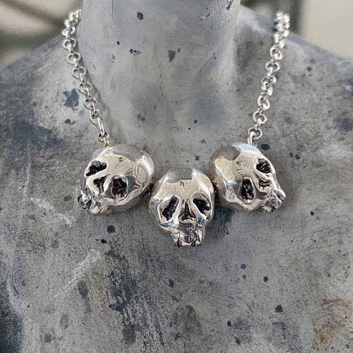 Triple Threat Skull Necklace