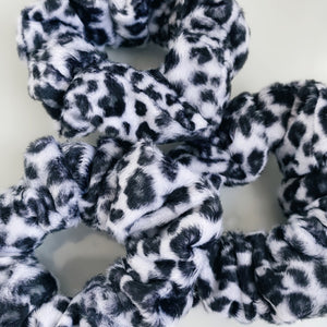 White Leopard Scrunchie